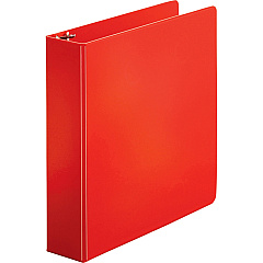 Business Source Basic Round Ring Binders 2" Binder Capacity - Letter - 8 1/2" x 11" Sheet Size - Fastener: Round Ring - Vinyl - Red - 1.52 lb - 1 Each (BSN28660)
