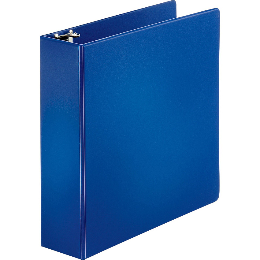 Business Source Basic Round Ring Binders 3" Binder Capacity - Letter - 8 1/2" x 11" Sheet Size - Fastener: Round Ring - Vinyl - Dark Blue - 1.68 lb - 1 Each (BSN28661)