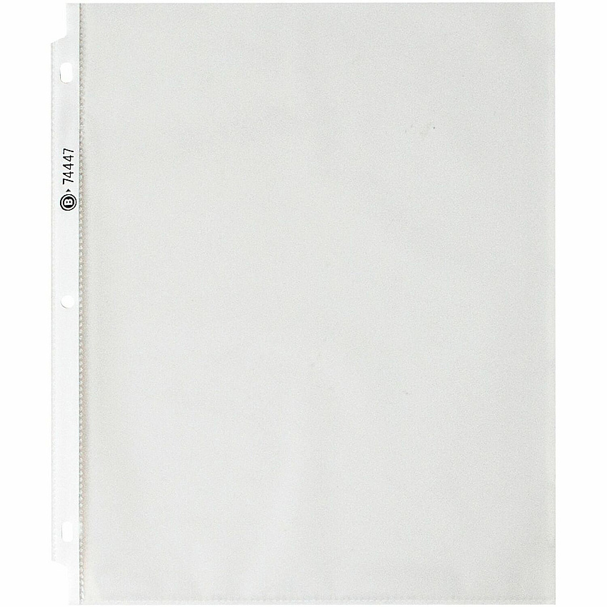 Business Source Economy Weight Sheet Protectors 11" Height x 9" Width x 2 mil Thickness - For Letter 8 1/2" x 11" Sheet - Ring Binder - Rectangular - Semi Clear - Polypropylene - 100 / Pack (BSN74447)