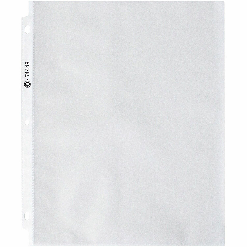 Business Source Nonglare Top-loading Sheet Protectors 11" Height x 9" Width x 3.3 mil Thickness - For Letter 8 1/2" x 11" Sheet - Ring Binder - Rectangular - Clear - Polypropylene - 100 / Box (BSN74449)