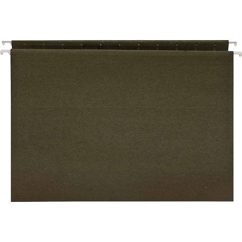 Business Source Letter Recycled Hanging Folder 8 1/2" x 11" - 11 pt. - Green - 100% Recycled - 25 / Box (BSN26528)