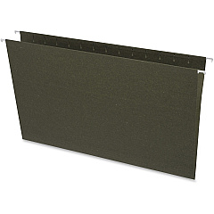 Business Source Legal Recycled Hanging Folder 8 1/2" x 14" - 11 pt. - Green - 100% Recycled - 25 / Box (BSN26529)