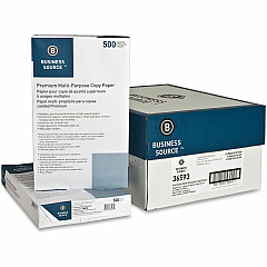 Business Source Premium Multipurpose Copy Paper - White 92 Brightness - Legal - 8 1/2" x 14" - 20 lb Basis Weight - Acid-free - White - 500 Sheets per Ream - 10 / Carton (BSN36593) Business Source Premium Multipurpose Copy Paper - White 92 Brightness - Legal - 8 1/2" x 14" - 20 lb Basis Weight - Acid-free - White - 500 Sheets per Ream - 10 / Carton (BSN36593)