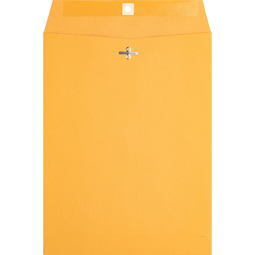 Business Source Heavy-duty Clasp Envelopes Clasp - #90 - 9" Width x 12" Length - 28 lb - Clasp - Kraft - Kraft - 100 / Box (BSN36663)