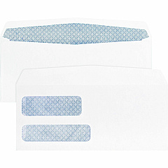Business Source No. 9 Double Window Invoice Envelopes Double Window - #9 - 8 7/8" Width x 3 7/8" Length - 24 lb - White - 500 / Box (BSN36680) Business Source No. 9 Double Window Invoice Envelopes Double Window - #9 - 8 7/8" Width x 3 7/8" Length - 24 lb - White - 500 / Box (BSN36680)