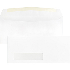 Business Source Economical No. 10 Window Envelope Single Window - #10 - 9 1/2" Width x 4 1/8" Length - 24 lb - White - 500 / Box (BSN42251)