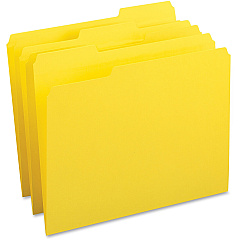 Business Source 1/3 Tab Cut Letter Recycled Top Tab File Folder 8 1/2" x 11" - Top Tab Location - Assorted Tab Position - 11 pt. - 1 Plys - Yellow - 10% Recycled - 100 / Box (BSN65778) Business Source 1/3 Tab Cut Letter Recycled Top Tab File Folder 8 1/2" x 11" - Top Tab Location - Assorted Tab Position - 11 pt. - 1 Plys - Yellow - 10% Recycled - 100 / Box (BSN65778)