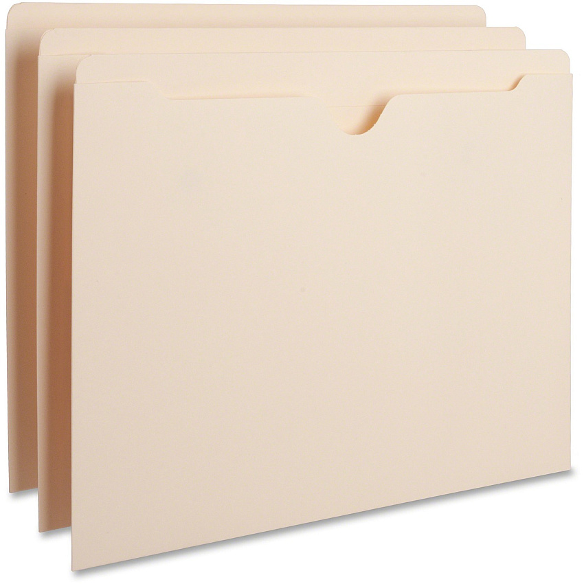 Business Source Letter Recycled File Pocket 8 1/2" x 11" - 11 pt. - 2 Plys - Manila - Slip Resistant, Reinforced Tab, Heavyweight Cover - 10% Recycled - 100 / Box (BSN65796)