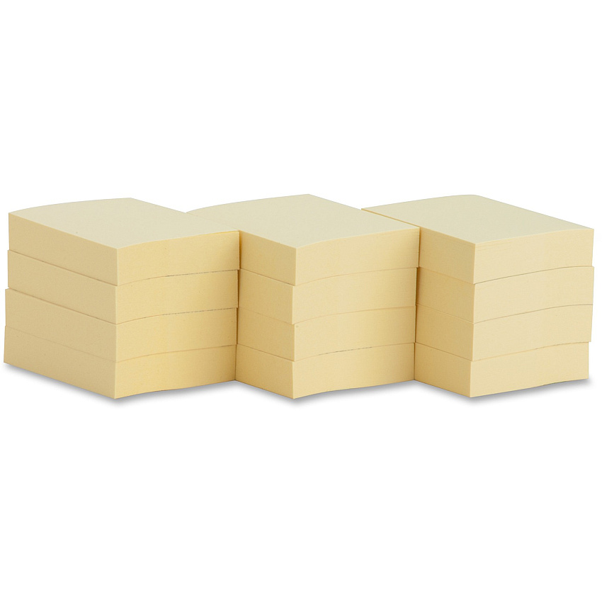 Business Source Yellow Repositionable Adhesive Notes 1 7/8" Flag/Note Width x 1 3/8" Flag/Note Length - Rectangle - Yellow - Repositionable, Solvent-free Adhesive - 12 / Pack (BSN36610)