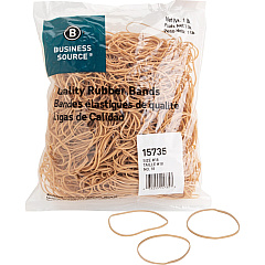 Business Source Quality Rubber Bands Size: #18 - 3" Length x 0.1" Width - Sustainable - Rubber - Crepe - 1480 / Pack (BSN15735) Business Source Quality Rubber Bands Size: #18 - 3" Length x 0.1" Width - Sustainable - Rubber - Crepe - 1480 / Pack (BSN15735)