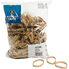 Business Source Quality Rubber Bands Size: #62 - 2.5" Length x 0.3" Width - Sustainable - Rubber - Crepe - 450 / Pack (BSN15746) Business Source Quality Rubber Bands Size: #62 - 2.5" Length x 0.3" Width - Sustainable - Rubber - Crepe - 450 / Pack (BSN15746)