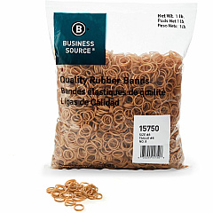 Business Source Quality Rubber Bands Size: #8 - 0.9" Length x 0.1" Width - Sustainable - Rubber - Crepe - 5200 / Pack (BSN15750) Business Source Quality Rubber Bands Size: #8 - 0.9" Length x 0.1" Width - Sustainable - Rubber - Crepe - 5200 / Pack (BSN15750)