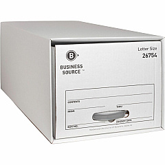 Business Source Drawer Storage Boxes External Dimensions: 12.5" Width x 23.3" Depth x 10.3" Height - Media Size Supported: Letter - Light Duty - Stackable - White - For File - Recycled - 6 / Carton (BSN26754) Business Source Drawer Storage Boxes External Dimensions: 12.5" Width x 23.3" Depth x 10.3" Height - Media Size Supported: Letter - Light Duty - Stackable - White - For File - Recycled - 6 / Carton (BSN26754)
