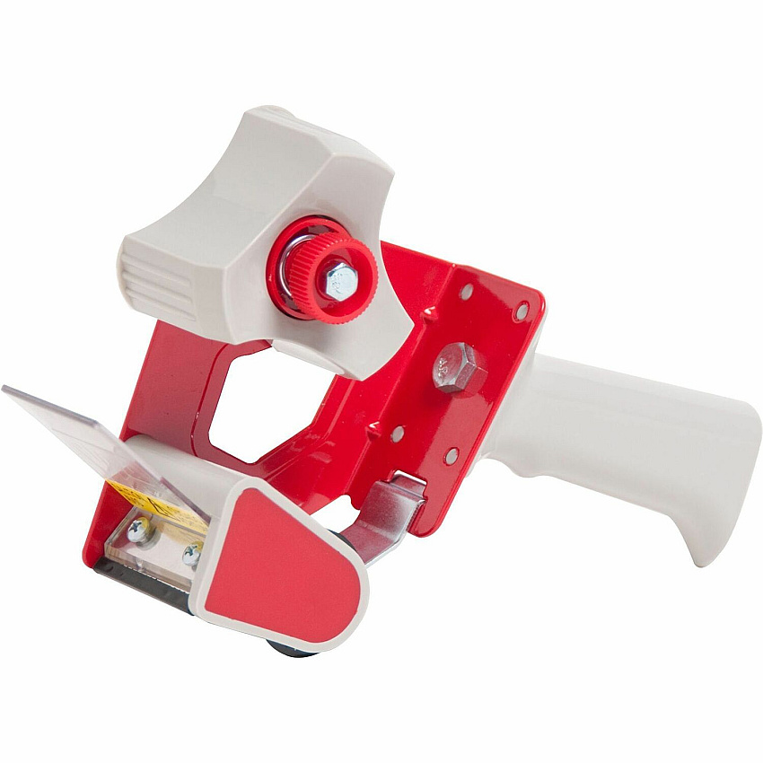 Business Source Pistol Grip Tape Dispenser 3" Core - Adjustable Tension Mechanism - Red - 1 Each (BSN16463)