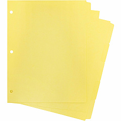 Business Source Mylar-reinforced Plain Tab Indexes 5 Write-on Tab(s) - 5 Tab(s)/Set - 8.5" Divider Width x 11" Divider Length - Letter - 3 Hole Punched - Canary Tab(s) - Hole-punched, Mylar Reinforcement, Mylar Reinforced Edge - 36 / Box (BSN16480)
