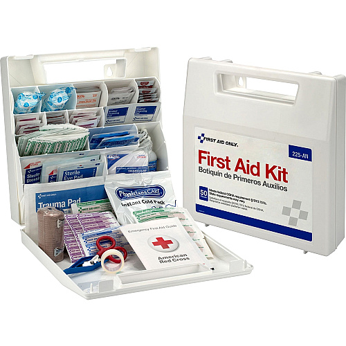 First Aid Only 50-person Worksite First Aid Kit 196 x Piece(s) For 50 x Individual(s) - 11.3" Height x 10.8" Width x 3" Depth - Plastic Case - 1 Each (225AN)