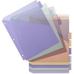 Business Source Pocket Index Dividers 8 Print-on Tab(s) - 8.5" Divider Width x 11" Divider Length - Letter - Plastic Divider - Multicolor Tab(s) - Insertable - 1 Set (BSN32372)