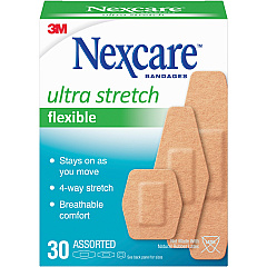 Nexcare Soft 'n Flex Bandages Assorted Sizes - 0.94" Width x 1.13" Length, - 1.13" Width x 3" Length, - 0.88" Width x 2.25" Length - Tan - Fabric/ - 1 Box (57630PB) Nexcare Soft 'n Flex Bandages Assorted Sizes - 0.94" Width x 1.13" Length, - 1.13" Width x 3" Length, - 0.88" Width x 2.25" Length - Tan - Fabric/ - 1 Box (57630PB)