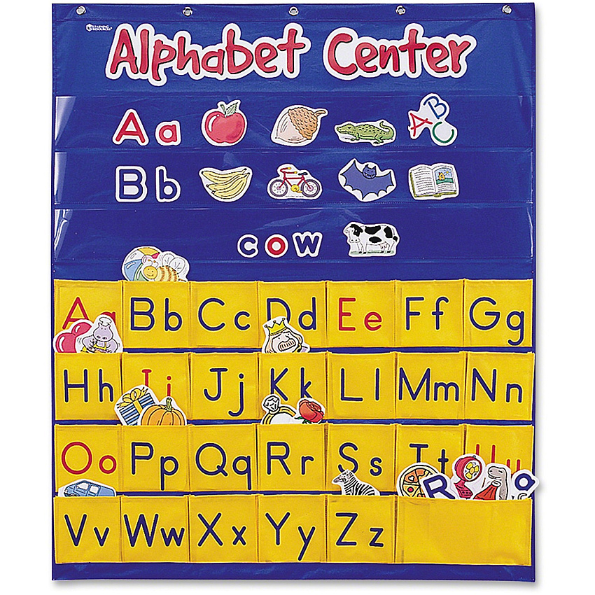 Learning Resources Alphabet Center Pocket Chart Theme/Subject: Learning - Skill Learning: Alphabet, Picture Words, Word Building, Letter Sound, Visual, Uppercase Letters, Lowercase Letters, Vowels, Matching, Spelling, Consonant - 3+ - 1 Each (LER2246)