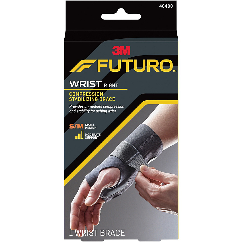 FUTURO Right-Hand Small/Medium Wrist Support Black - 1 Each (48400EN)