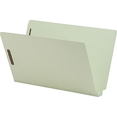 Nature Saver Legal Recycled End Tab File Folder 8 1/2" x 14" - 2" Expansion - 2" for Folder - 25 pt. - Pressboard - Gray/Green - Tyvek Gusset - 100% Recycled - 25 / Box (SP17266)