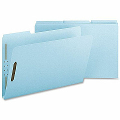 Nature Saver Legal Recycled Fastener Folder 8 1/2" x 14" - 1" Expansion - 2 Fastener - 2" for Folder - Pressboard, Tyvek - Light Blue - 100% Recycled - 25 / Box (SP17243)