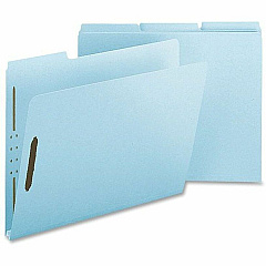 Nature Saver Letter Recycled Fastener Folder 8 1/2" x 11" - 1" Expansion - 2 Fastener - 2" for Folder - Pressboard, Tyvek - Light Blue - 100% Recycled - 25 / Box (SP17241)