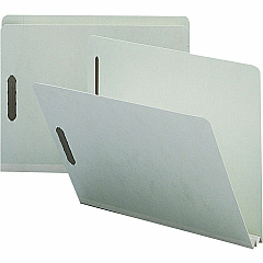 Nature Saver Letter Recycled Fastener Folder 8 1/2" x 11" - 2" Expansion - 2 Fastener - 2" for Folder - 25 pt. - Pressboard, Tyvek - Gray - 100% Recycled - 25 / Box (SP17215)
