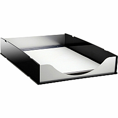 Kantek Letter Tray 2.25" Height x 10.25" Width x 13.50" Depth - Desktop - Stackable - Black, Silver - Acrylic, Aluminum - 1 Each (BA310) Kantek Letter Tray 2.25" Height x 10.25" Width x 13.50" Depth - Desktop - Stackable - Black, Silver - Acrylic, Aluminum - 1 Each (BA310)