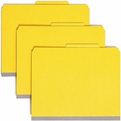 Smead SafeSHIELD 2/5 Tab Cut Letter Recycled Classification Folder 8 1/2" x 11" - 2" Expansion - 2 x 2S Fastener - 2" for Folder, Divider - Top Tab Location - Right of Center Tab Position - 2 Divider - 25 pt. - 1 Plys - Pressboard - Yellow - Rip P (14203) Smead SafeSHIELD 2/5 Tab Cut Letter Recycled Classification Folder 8 1/2" x 11" - 2" Expansion - 2 x 2S Fastener - 2" for Folder, Divider - Top Tab Location - Right of Center Tab Position - 2 Divider - 25 pt. - 1 Plys - Pressboard - Yellow - Rip P (14203)