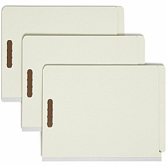 Smead Letter Recycled Classification Folder 8 1/2" x 11" - 2" Expansion - 2 x 2K Fastener - End Tab Location - 2 Divider - 25 pt. - Pressboard - Gray/Green - Tear Resistant - 100% Recycled - 10 / Box (26802) Smead Letter Recycled Classification Folder 8 1/2" x 11" - 2" Expansion - 2 x 2K Fastener - End Tab Location - 2 Divider - 25 pt. - Pressboard - Gray/Green - Tear Resistant - 100% Recycled - 10 / Box (26802)
