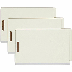 Smead Legal Recycled Classification Folder 8 1/2" x 14" - 2" Expansion - 6 x 2K Fastener - End Tab Location - 2 Divider - 25 pt. - Pressboard - Gray, Green - Tear Resistant - 100% Recycled - 10 / Box (29802) Smead Legal Recycled Classification Folder 8 1/2" x 14" - 2" Expansion - 6 x 2K Fastener - End Tab Location - 2 Divider - 25 pt. - Pressboard - Gray, Green - Tear Resistant - 100% Recycled - 10 / Box (29802)