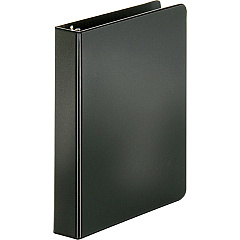 Business Source Basic Round Ring Binder 1" Binder Capacity - 8 1/2" x 5 1/2" Sheet Size - 240 Sheet Capacity - 3 Ring - Fastener: Round Ring - Pocket: Inside Front & Back - Chipboard, Polypropylene - Black - Open and Closed Triggers, Exposed Ri (BSN28523) Business Source Basic Round Ring Binder 1" Binder Capacity - 8 1/2" x 5 1/2" Sheet Size - 240 Sheet Capacity - 3 Ring - Fastener: Round Ring - Pocket: Inside Front & Back - Chipboard, Polypropylene - Black - Open and Closed Triggers, Exposed Ri (BSN28523)