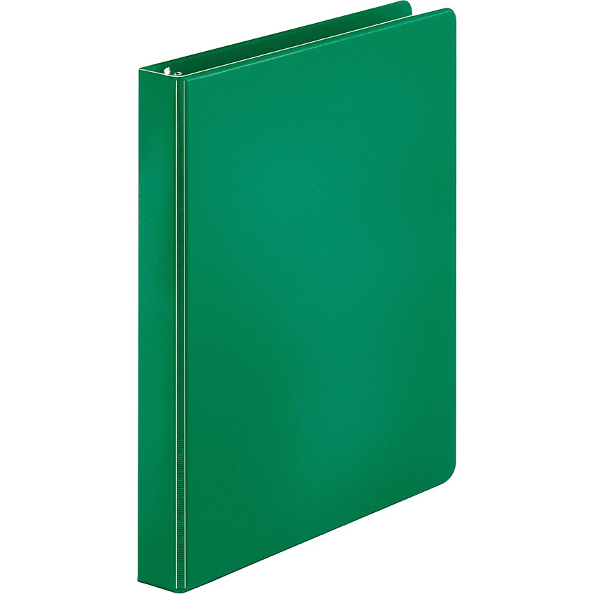 Business Source Basic Round Ring Binder 1" Binder Capacity - Letter - 8 1/2" x 11" Sheet Size - 225 Sheet Capacity - 3 Ring - Fastener: Round Ring - Chipboard, Polypropylene - Green - Open and Closed Triggers, Sturdy, Exposed Rivet - 1 Each (BSN28556)