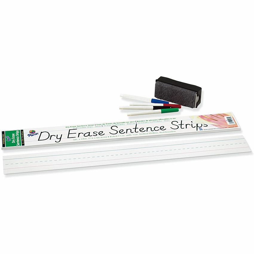 Pacon&reg; Dry Erase Sentence Strips 30 / Pack (5185)