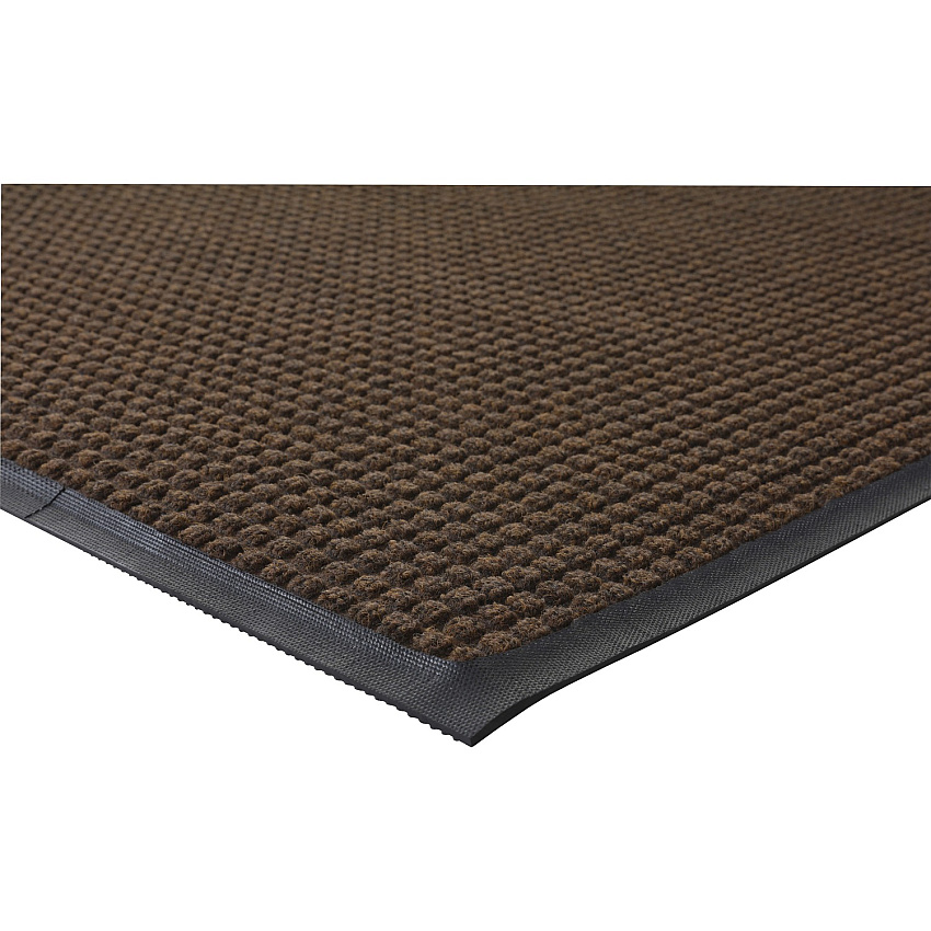 Genuine Joe Waterguard Wiper Scraper Floor Mats Carpeted Floor, Indoor, Outdoor - 72" Length x 48" Width - Polypropylene - Brown - 1 Each (GJO58843)