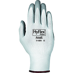 Ansell HyFlex Health Hyflex Gloves Medium Size - White, Gray - Abrasion Resistant - For Healthcare Working - 2 / Pair (118008)