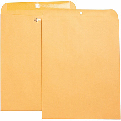 Business Source Heavy-duty Clasp Envelopes Clasp - #105 - 11 1/2" Width x 14 1/2" Length - 28 lb - Clasp - Brown Kraft - Kraft - 100 / Box (BSN36675)