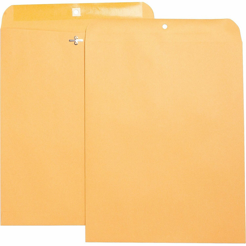 Business Source Heavy-duty Clasp Envelopes Clasp - #105 - 11 1/2" Width x 14 1/2" Length - 28 lb - Clasp - Brown Kraft - Kraft - 100 / Box (BSN36675)