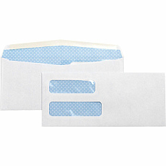 Business Source No. 10 Double-Window Invoice Envelopes Double Window - #10 - 9 1/2" Width x 4 1/8" Length - 24 lb - Gummed - White - Wove - 500 / Box (BSN36694) Business Source No. 10 Double-Window Invoice Envelopes Double Window - #10 - 9 1/2" Width x 4 1/8" Length - 24 lb - Gummed - White - Wove - 500 / Box (BSN36694)