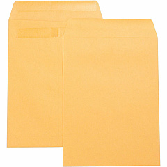 Business Source Press-To-Seal Catalog Envelopes Catalog - 9" Width x 12" Length - 28 lb - Self-sealing - Brown Kraft - Kraft - 100 / Box (BSN42123) Business Source Press-To-Seal Catalog Envelopes Catalog - 9" Width x 12" Length - 28 lb - Self-sealing - Brown Kraft - Kraft - 100 / Box (BSN42123)