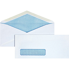 Business Source No. 10 Tinted Diagonal Seam Window Envelopes Security - #10 - 9 1/2" Width x 4 1/8" Length - 24 lb - Gummed - White - Wove - 500 / Box (BSN42205) Business Source No. 10 Tinted Diagonal Seam Window Envelopes Security - #10 - 9 1/2" Width x 4 1/8" Length - 24 lb - Gummed - White - Wove - 500 / Box (BSN42205)