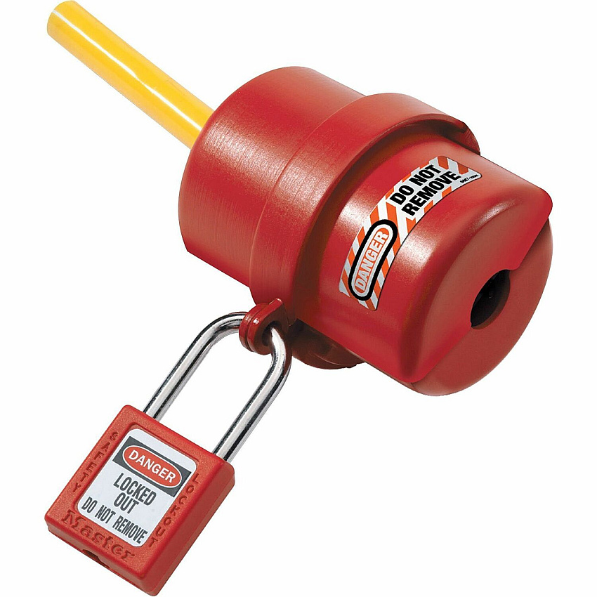 Master Lock Rotating Electrical Plug Lockout For Electrical Plug - Dielectric, Lightweight - Xenoy Thermoplastic - Red - 1 Each (487)