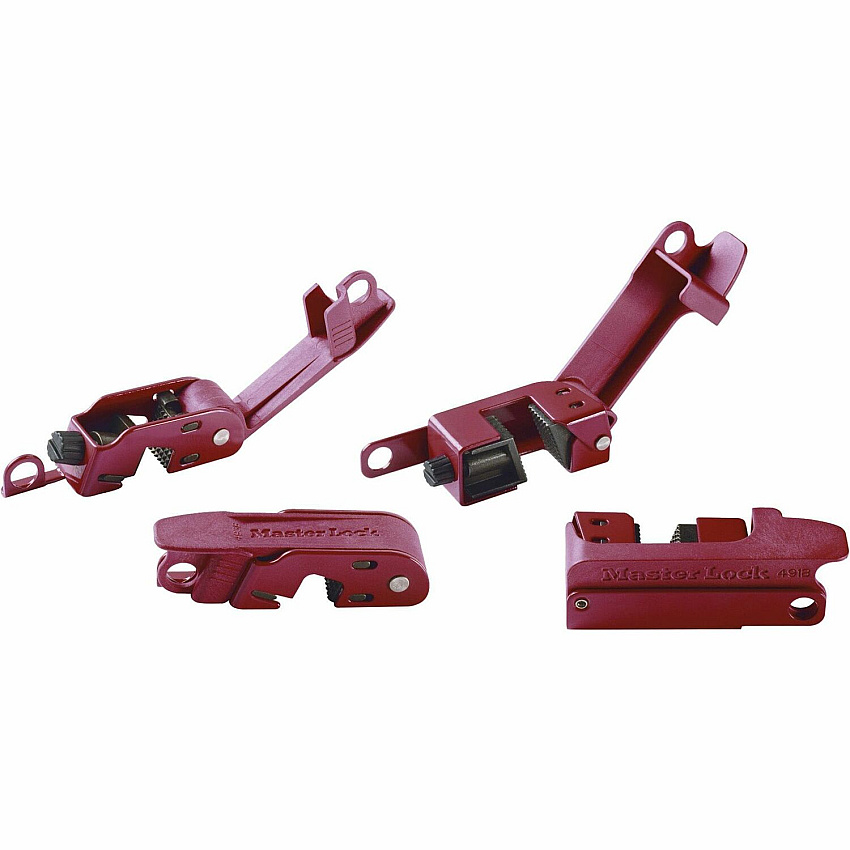 Master Lock Circuit Breaker Lockout Set For Circuit Breaker - Red - 1 Each (506)