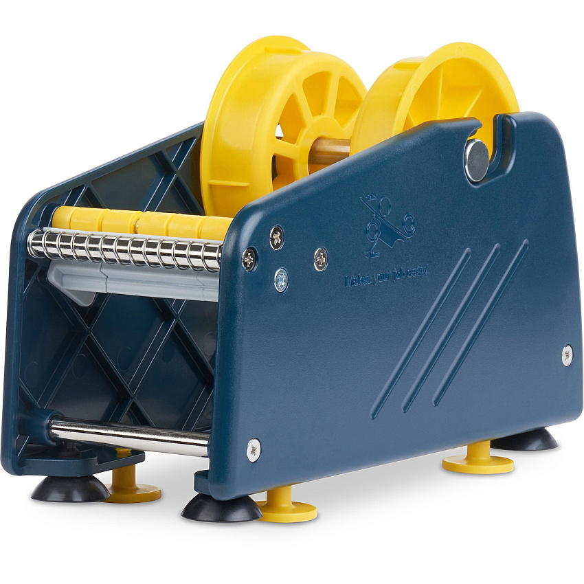 Tatco Mailing Seal/Shipping Label Dispenser Manual - 3.50" Width x 8.50" Length - 3" Core Diameter - 2 Adapter - Blue - 1 Each (36300)