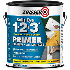 Zinsser Bulls Eye 1-2-3 Primer 1 Color(s) - White - 1 gal - 4 / Carton (2001) Zinsser Bulls Eye 1-2-3 Primer 1 Color(s) - White - 1 gal - 4 / Carton (2001)