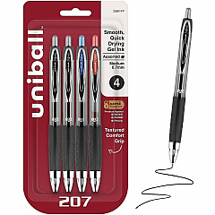 uni-ball uniball™ 207 Gel Pen 0.7 mm Medium Pen Point - Refillable - Retractable - Assorted Ink - Gel-based - 4 / Pack (33961PP) uni-ball uniball™ 207 Gel Pen 0.7 mm Medium Pen Point - Refillable - Retractable - Assorted Ink - Gel-based - 4 / Pack (33961PP)