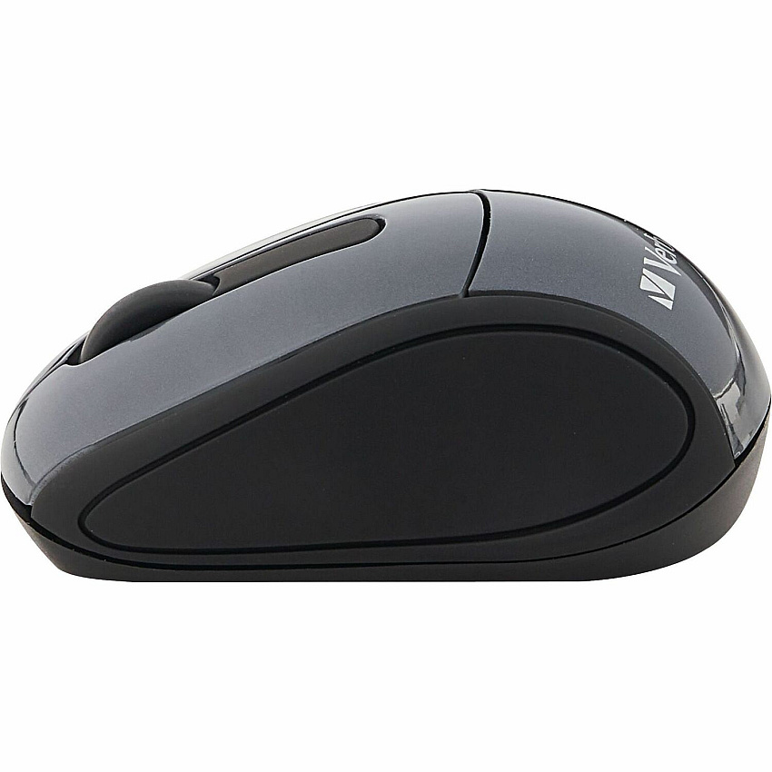 Verbatim Wireless Mini Travel Mouse Optical - Wireless - Radio Frequency - Graphite - USB - 1600 dpi - Scroll Wheel - 3 Button(s) - AAA Battery Supported - 1 Each (97470)