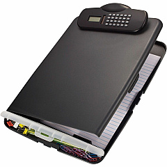 Officemate Slim Clipboard Storage Box with Calculator 10" x 14 1/2" Sheet Size - 1 Each (83306) Officemate Slim Clipboard Storage Box with Calculator 10" x 14 1/2" Sheet Size - 1 Each (83306)