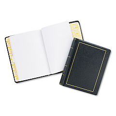 Wilson Jones Looseleaf Corporation Minute Book, 1 Subject, Unruled, Black/Gold Cover, 11 x 8.5, 250 Sheets (039511)
